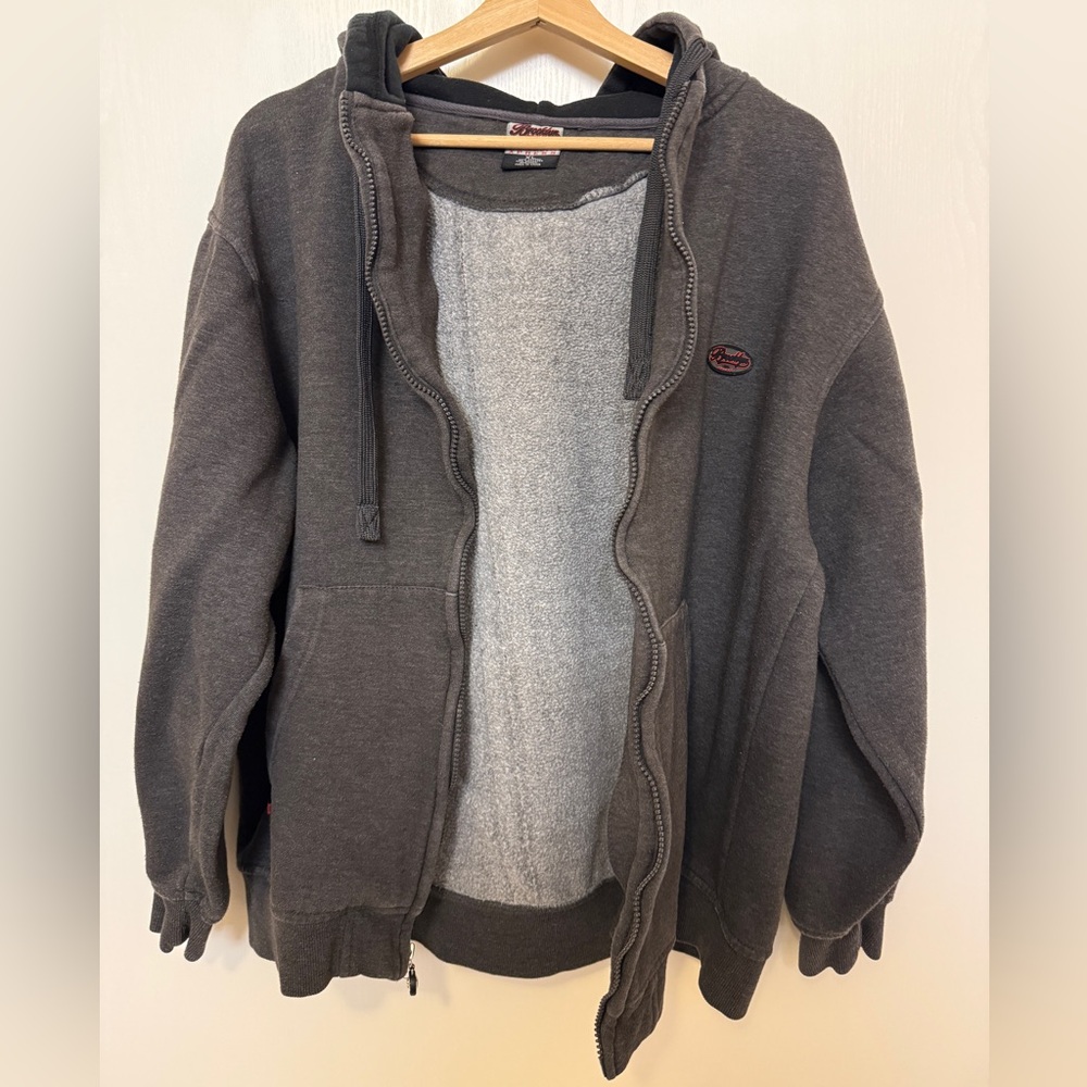 Brooklyn Xpress Men's Gray Hooded Zip-Up